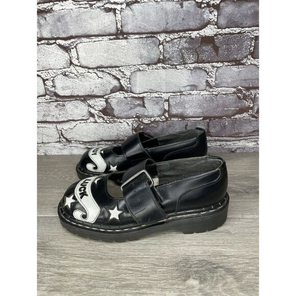 VTG TUK LADY LUCK Black Leather MaryJane Strap England Shoes Women 36EU/5.5M US - Picture 10 of 16